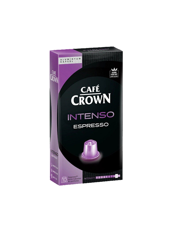 كبسولات قهوة كافيه كراون إنتنسو إسبريسو ١٠ كبسولات