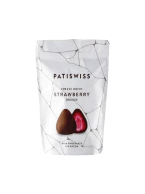 باتيسويس فراولة مجففة مغطاة بشيكولاتة حليب  باكيت 100جرام