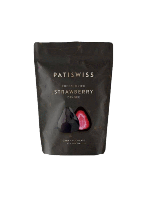باتيسويس فراولة مجففة مغطاة بشيكولاتة دارك باكيت 100جرام