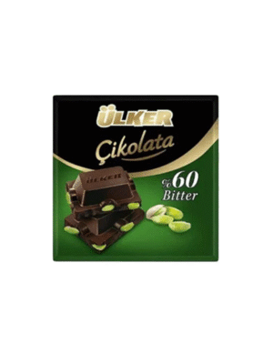 أولكر شوكولاتة دارك بالفستق – 65 جرام، 60% كاكاو
