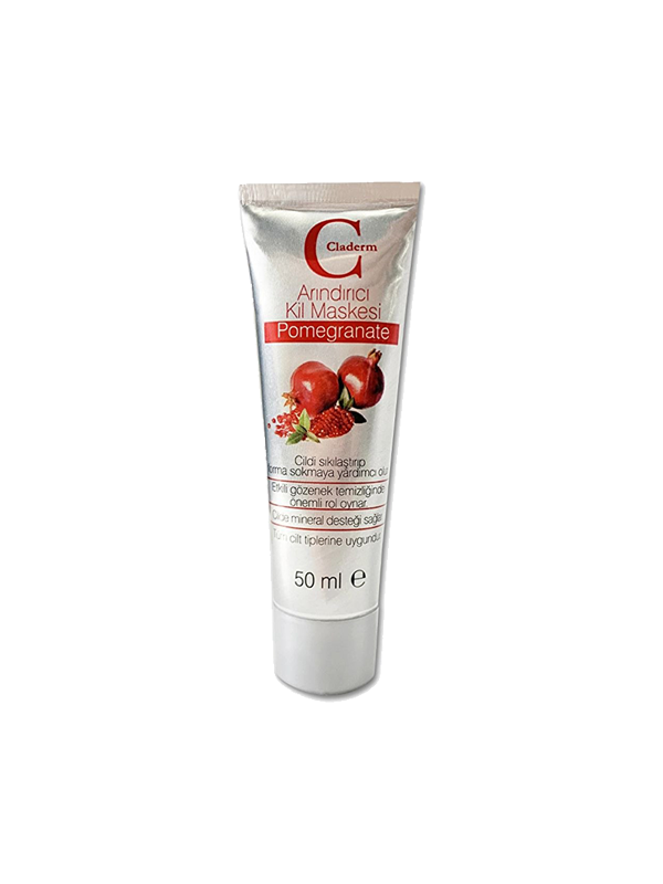 ماسك الطين المنقي للوجه بخلاصة الرمان من كلاديرم (Claderm) - 50 مل